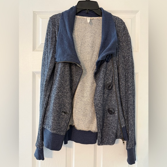 Mind Code Blue Sweater Jacket - Picture 4 of 8